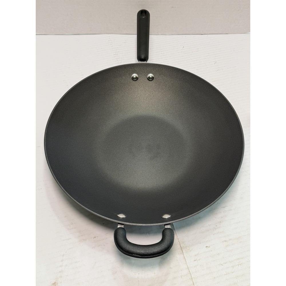 Circulon 14" Nonstick Wok‎ Stir Fry Pan Helper Handle Black Hong Kong